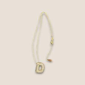 Savvy Bling Initial Letter D Necklace 17-19 Inches Gold-Tone Adjustable Chain